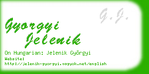 gyorgyi jelenik business card