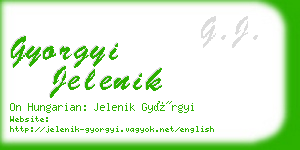 gyorgyi jelenik business card